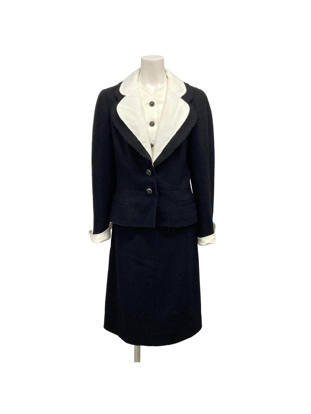 Chanel Black Outer Fabric] Wool Nylon #285663C13B